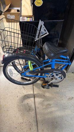 Dahon Folding Bike Blue with rear Basket