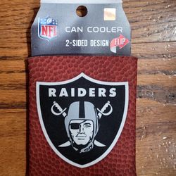 Brand New Raiders 2 Sided Can Cooler 