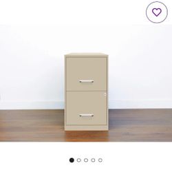 2 Beige Steel filing Cabinets