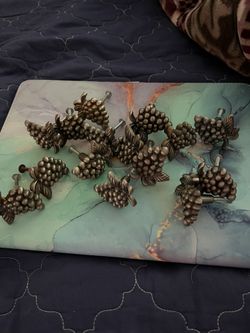 15 Grape Shaped Metal Kitchen Knobs 