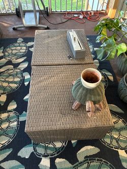 Wicker Patio set with Matching Coffee Table