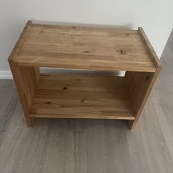 Side end wood table