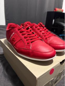 Mens Lacoste Chaymon Red Size 8.5