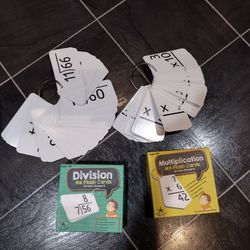 Multiplication, Division And Brain Quest Learning Cards.