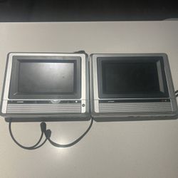 DVD Player With Two Monitors Portable Go From Car To Car And Trip To Trip Enjoy 