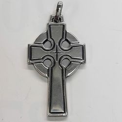 Retired James Avery North Star Center Cross Pendant Sterling Silver