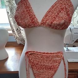 Swimsuit orange Small-large