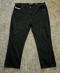 Vintage Mens Ecko Embroidered Black Jeans Size 42