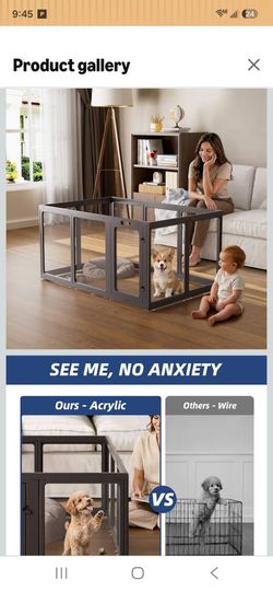 Acrylic Dog Playpen Pet Fence Enclosure