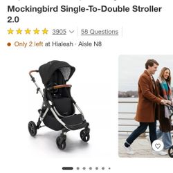 Mockingbird Single-To-Double Stroller 2.0
