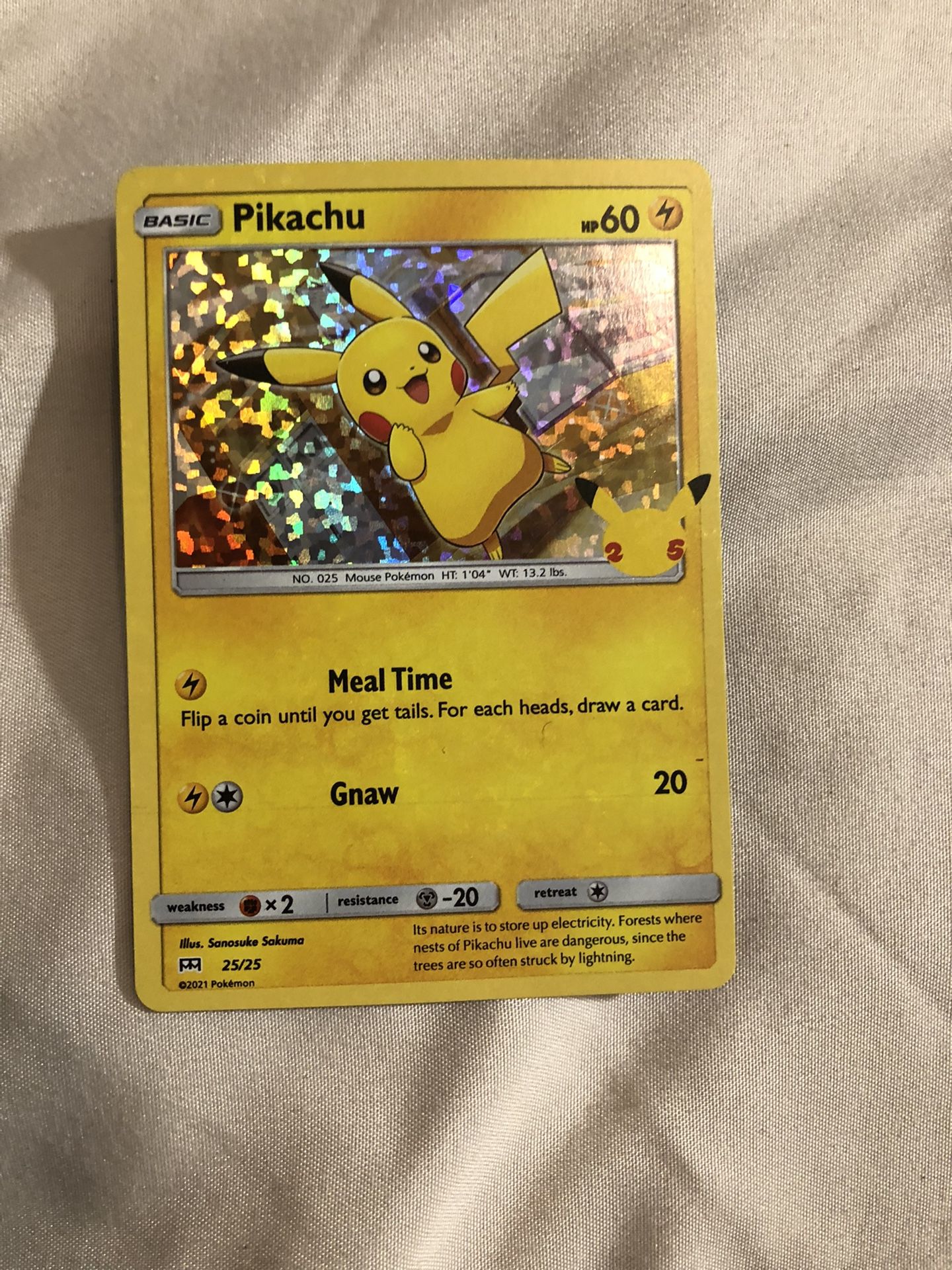 Mcdonald’s 25 Anniversary Edition Holo Pikachu