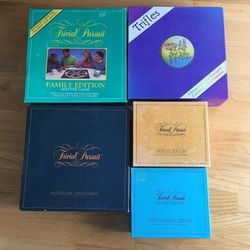 Vintage Lot of Trivial Pursuit Board Game and Extra Card Sets