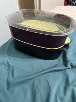 Tupperware Microwave Steamer Cooker Stackable Oval- 6pcs- Used