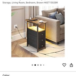 End Table With Charging Station 