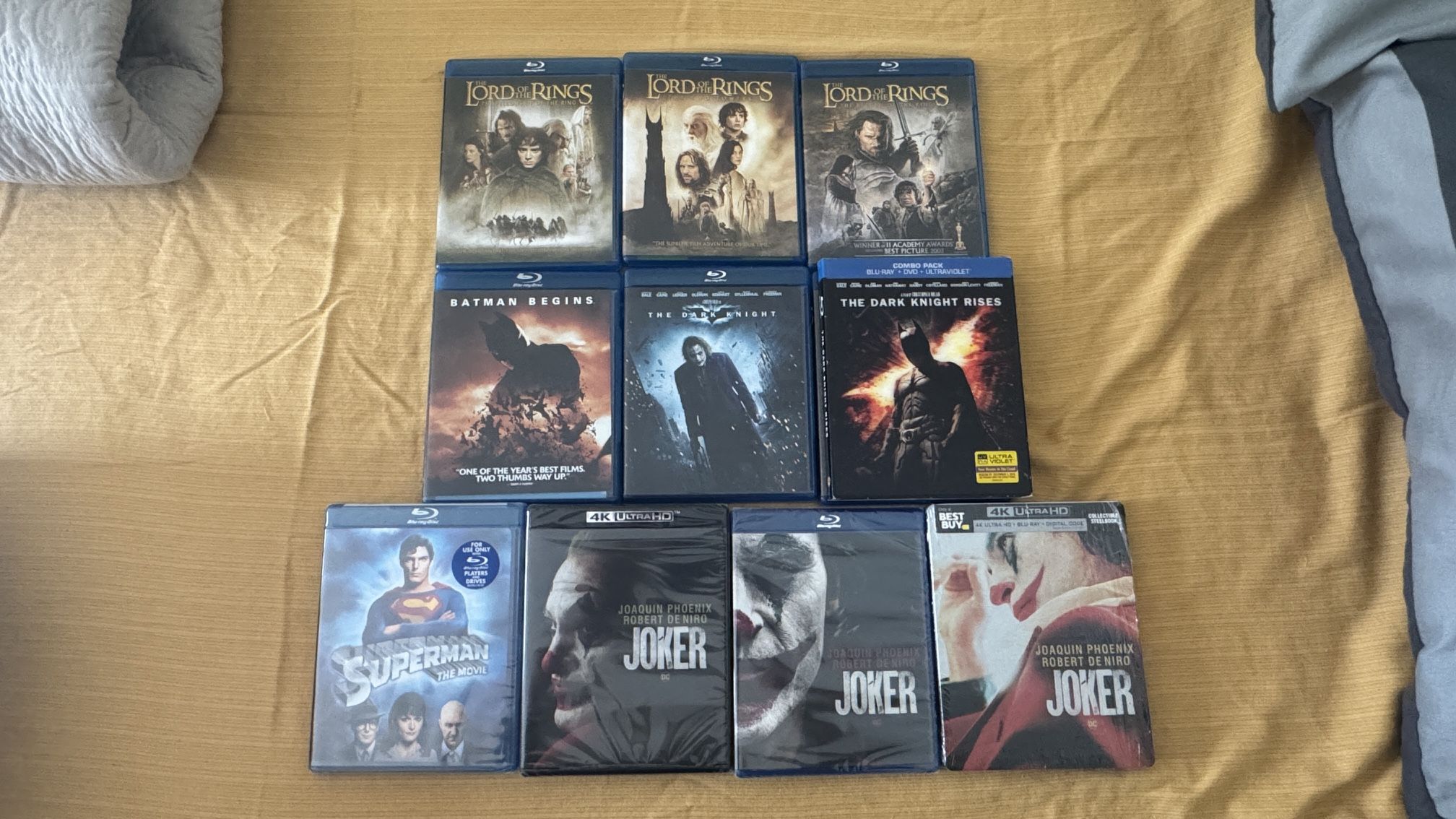 Batman Joker Superman Lord Of The Rings Bluray 4K Bluray Lot Used And New