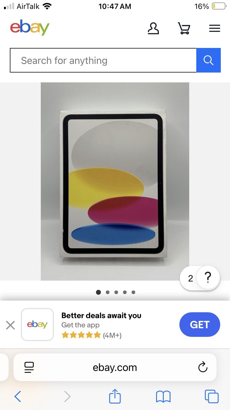 iPad A16 128gb ModelA3354