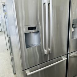 Stainless Steel Bosch French Door Refrigerator 