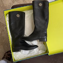 Tory Burch Riding Boots Black 8.5
