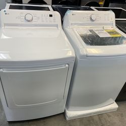 Lg 4.3 Cu Top Load Washer And Electric Dryer Set
