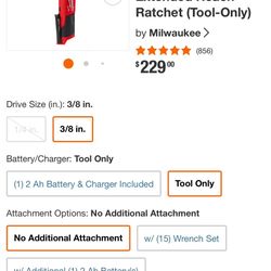 Milwaukee 3/8 Long Reach Ratchet