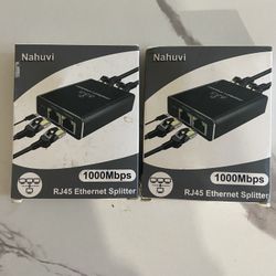 Nahuvi RJ45 Ethernet Solitter (2 Pack)