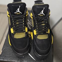 Air Jordan Yellow Thunder 4's (Brand New)
