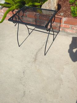 Mlack Rectangle Small Metal Table