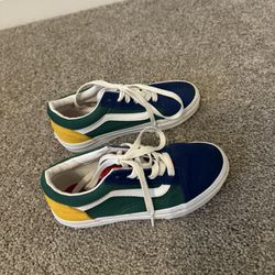 Vans B oys Old Skool Canvas Lace Up Skate Shoes Green