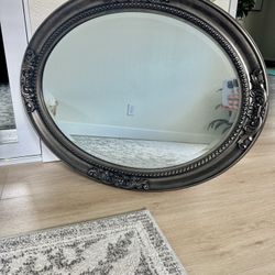 Vintage-Inspired Ornate Oval Wall Mirror