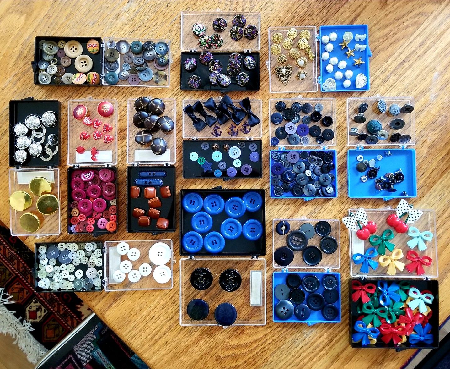 Collection of buttons, various sizes, colourful, about 400 pieces, sewing, craft, crafting, art, small to large, vintage