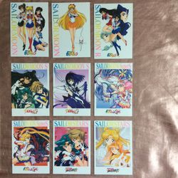 Japanese Anime Sailor Moon Superstars trading cards and laser discs