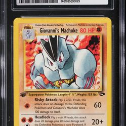 First Edition Giovanni’s Machoke Gym Challengers 
