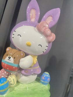 hello kitty purple ceramic bunny