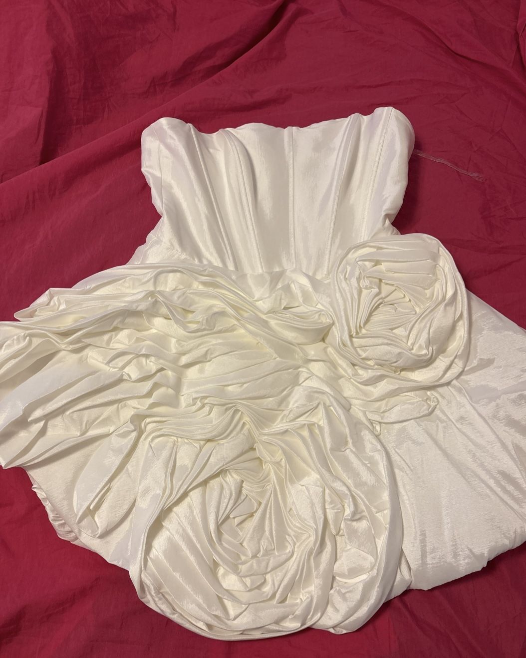 Aurora Taffeta Mini Dress From FN Luxe, White Size XL
