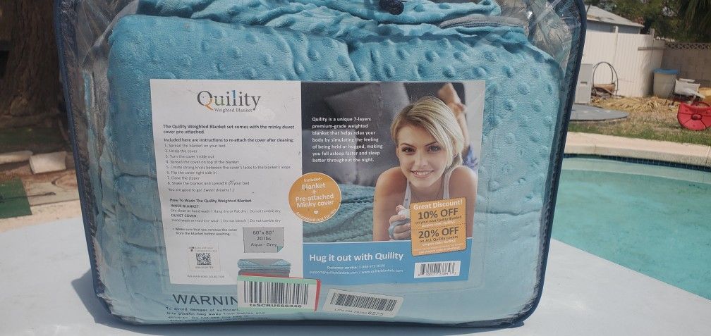$50 QUILITY 20LB HEAVY WEIGHTED BLANKET