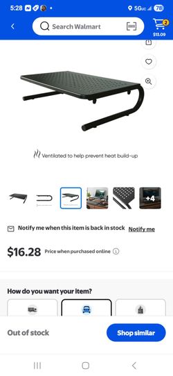 ventilated metal monitor and laptop riser stand