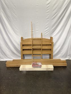 Solid Wood Twin-over-Twin Convertible Bunk Bed, Natural Pine *Free Delivery & Assembly*