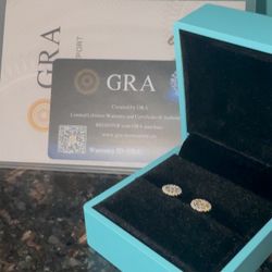 Moissanite Earrings   (GRA APPROVED)