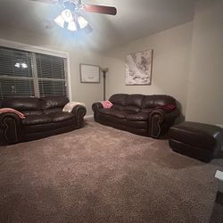 4 Piece Leather like Living Room Set