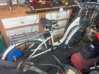 Revaior Electric Bike with Front and Rear Baskets
