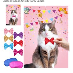 Pin the bow on the cat party supplies