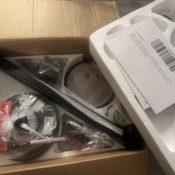 Modern Ceiling Fans with Lights - 52 inch Black Outdoor Ceiling Fan with Light and Remote, Reversible DC Motor, 6-Speed Quiet 3CCT LED Dimmable for Be