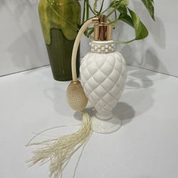 Vintage White Perfume Atomizer Bottle