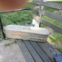 Huge Vintage French Stainless Steel Fish Kettle 
