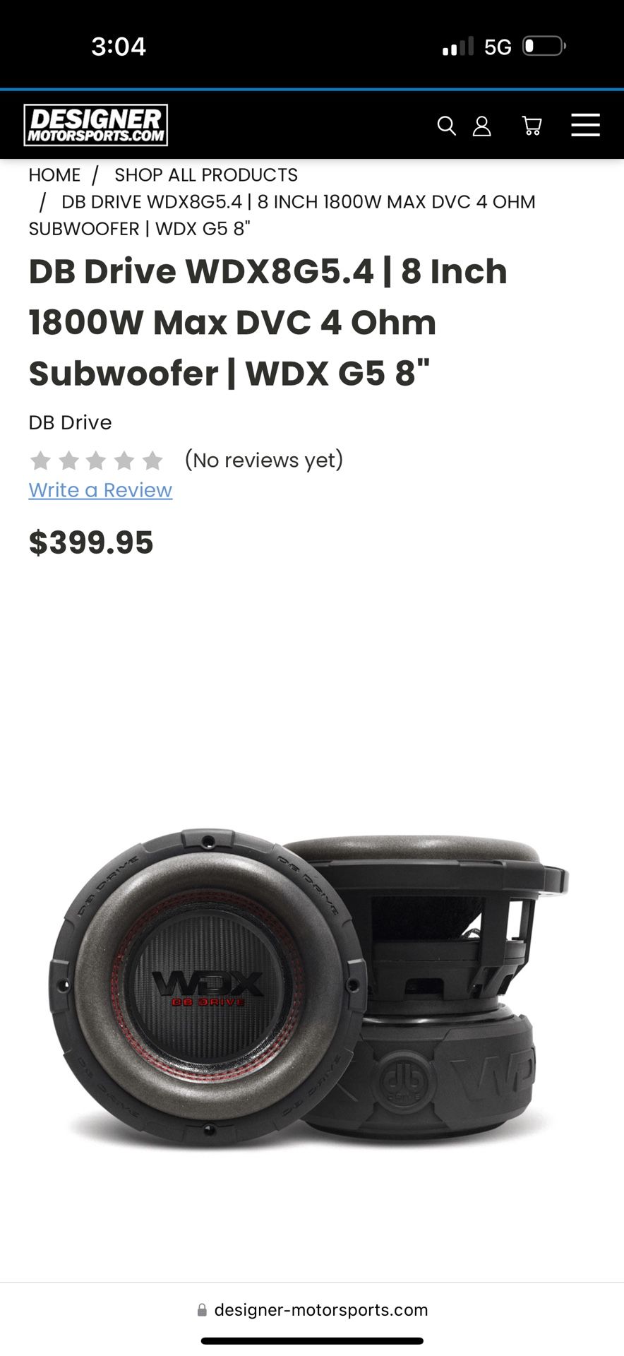 WDX Drivers 8’ 1800w/900 Audio box