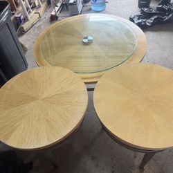 Center Table And 2 End Tables