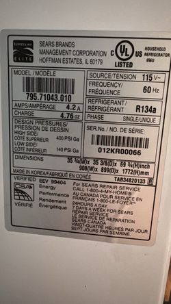 Kenmore Elite Fridge/Freezer *DOES NOT GET COLD ENOUGH*