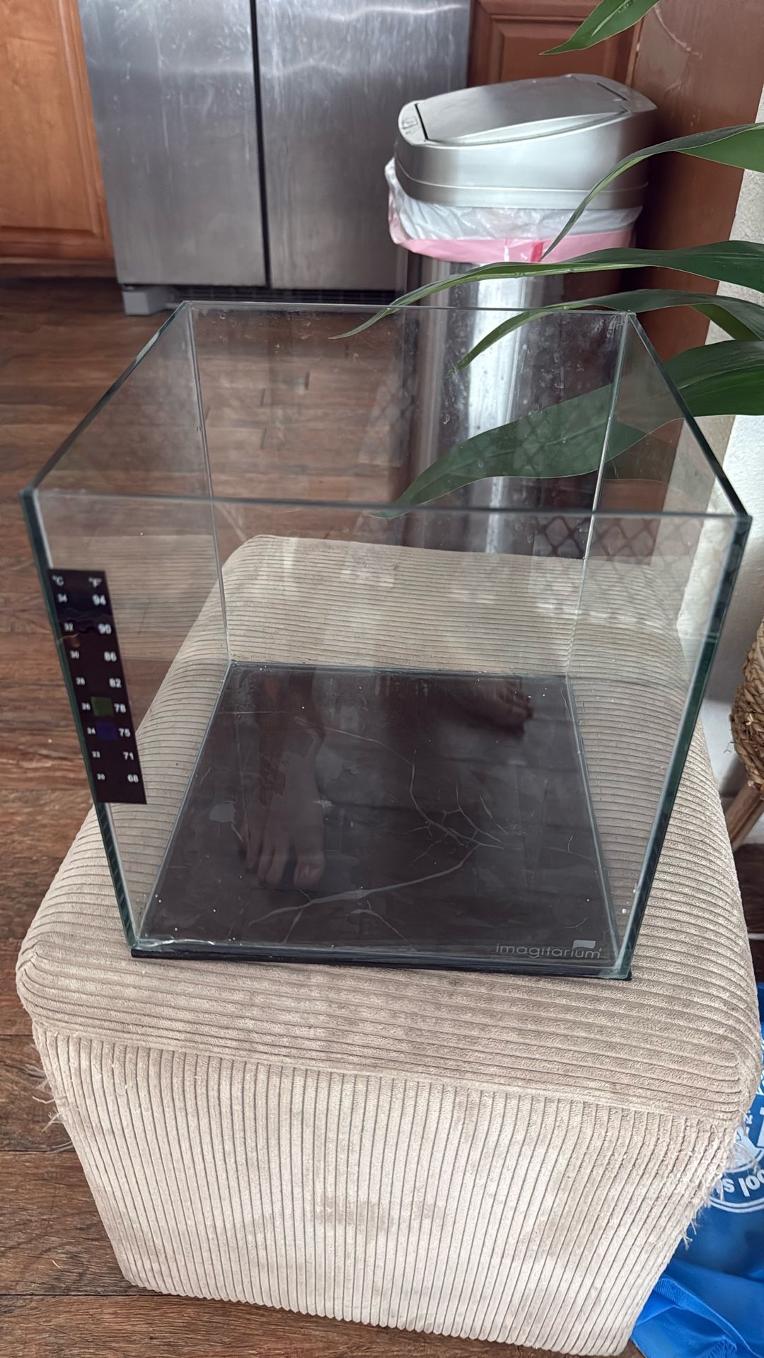3 Gallons Rimless Cube Aquarium W/optional Filter, Heater And Light