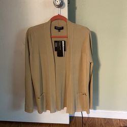 Jones New York Beige Sweater Jacket 
