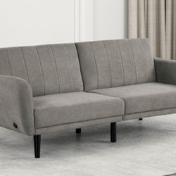 Brand New Light Grey Futon Sofa Sleeper 